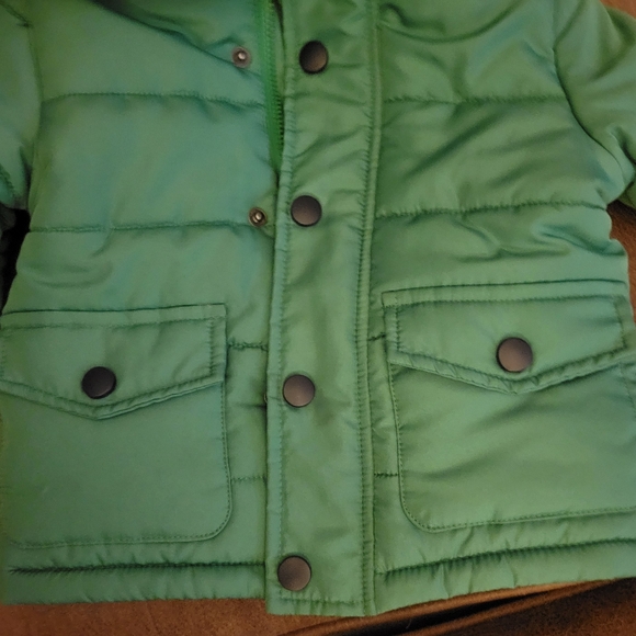 Little Me Boys Dinosaur Quilted Jacket Hooded Fleece Lined, 12M - Picture 5 of 9